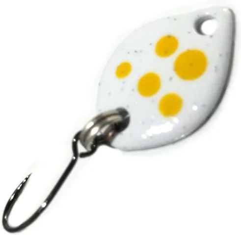 Troutwerk Spoon 1.2cm 0.8g White/Yellow Dots