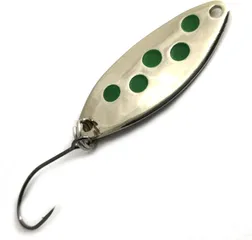 Troutwerk Spoon 3.3cm 2.5g Silver-Coloured/Green Dots