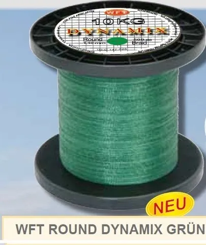 WFT Round Dynamix Geflochtene Schnur 600m 0.1mm 10kg Green