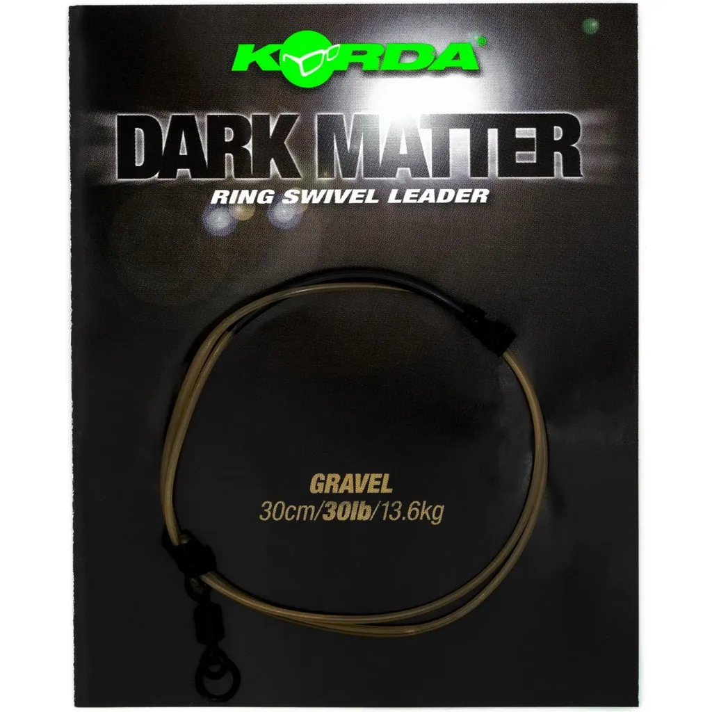 Korda Dark Matter Leader Ring Swivel 30cm 13,6kg Gravel