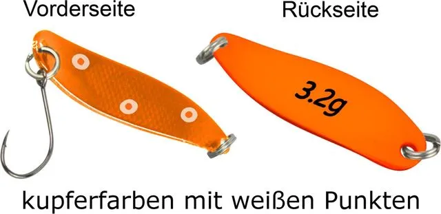 FTM Spoon Hammer Spoon 3.2g Tumbling Copper/White Dots