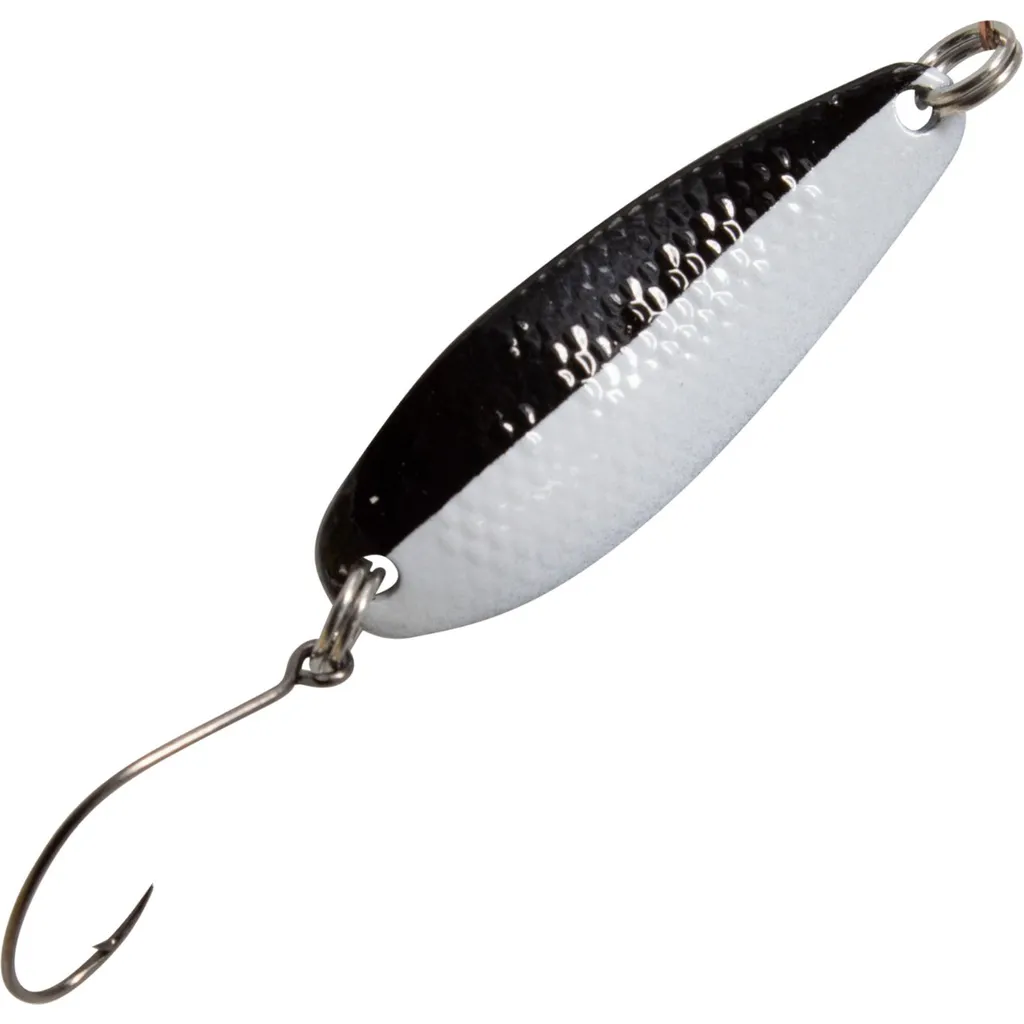 FTM Spoon Wheel Blinker 3.8cm 3.6g Schwarz Weiß Grüner Punkt