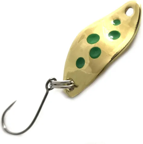 Troutwerk Spoon 2.3cm 1.5g Gold/Green Dots