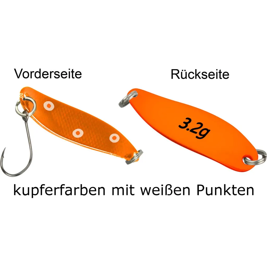 FTM Spoon Hammer 3.8cm 3.2g Kupfer mit Weißen Punkten