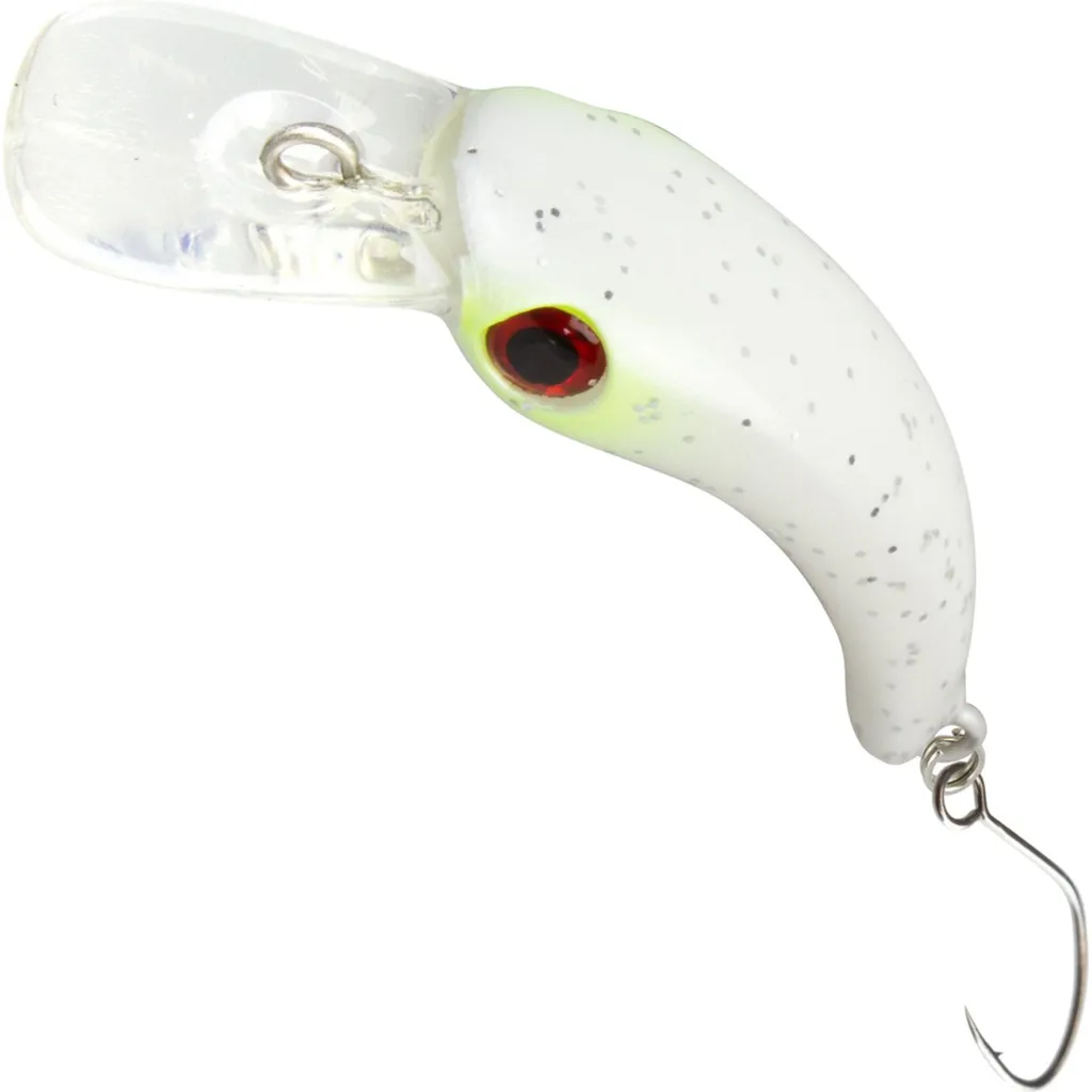 FTM Masu Wobbler 1.2g 2.9cm Weiß Gelb Glitzer