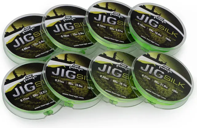 Fox Rage Jig Silk Braided Line 0.1mm 6.8kg 120m Fluro Green