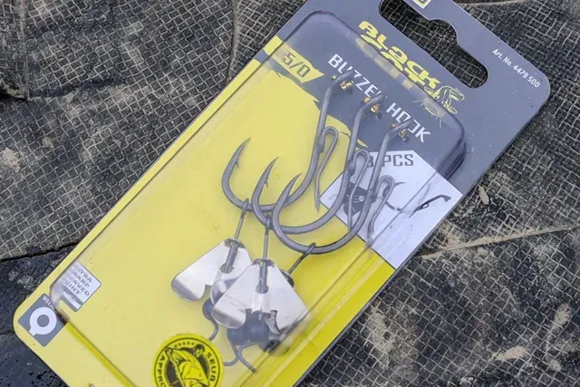 Black Cat Buzzer-Hook DG Haken #7/0 Silver