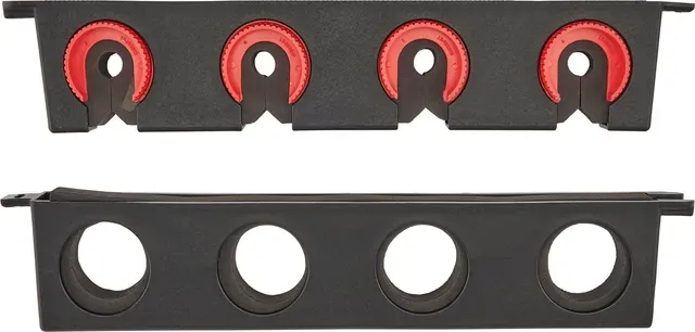 Berkley Twist Lock Utility 4 Rod Rack 4compartments 34cm Polypropylene Wall-mounted