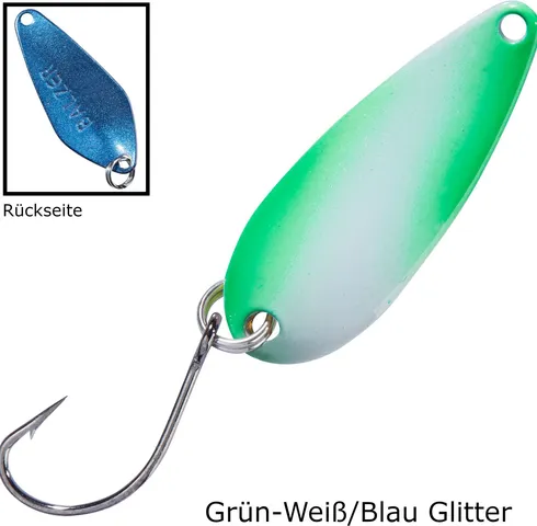 Balzer Spoon Swindler 2.3g Grün-Weiß/Blau Glitter