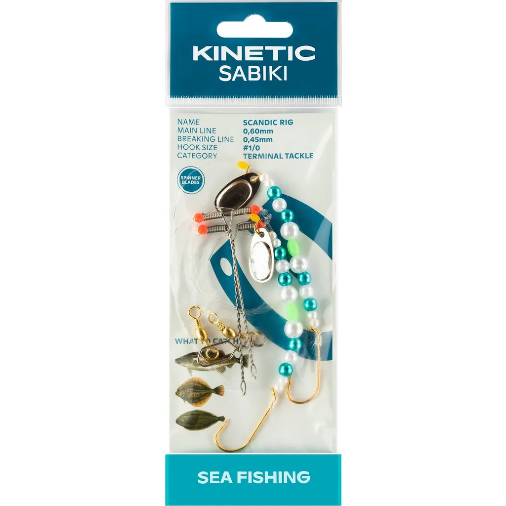 Kinetic Sabiki Scandic Fertigmontage 062 110cm 1pc #1/0 Pearl Blue