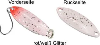 FTM Tango Spoon 1.8g Red/White Glitter