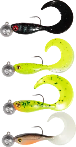 Fox Rage Micro Grub Tail Mixed UV Colour Pack Köder-Set 4cm 3g Soft Bait
