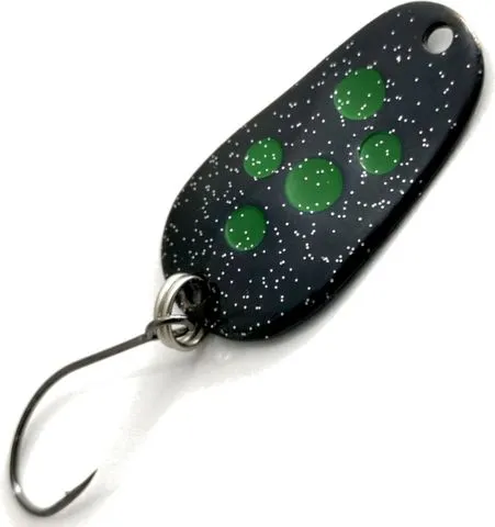 Troutwerk Spoon 3g 2.8cm Black/Green Dots