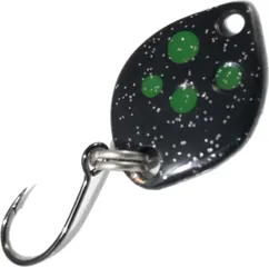 Troutwerk Spoon 1.2cm 0.8g Black/Green Dots