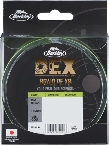 Berkley DEX x8 0.08mm 300m 6.8kg Chartreuse