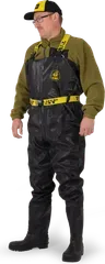 Black Cat Booted Waders UK 10/EU 44