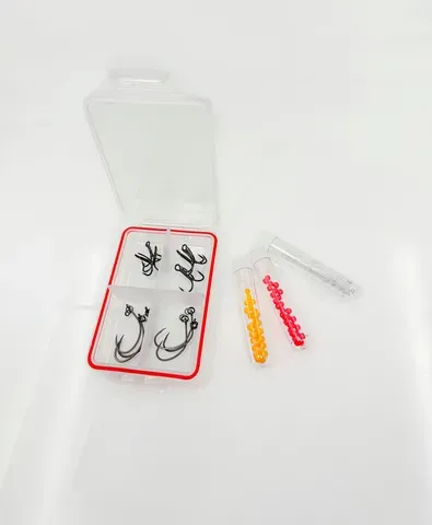 Savage Gear Seatrout Hooks and Beads Kit 100pcs 70g Treble / Single Ring Rigged