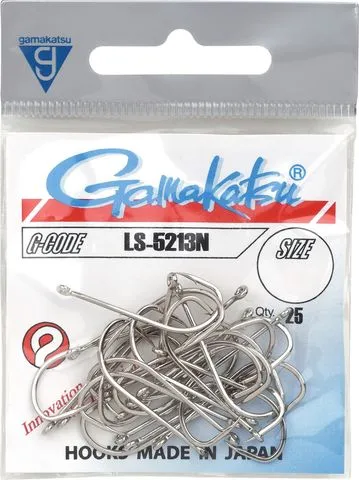 Gamakatsu LS-5213N Hooks 25pcs #4 Nickel Barbed