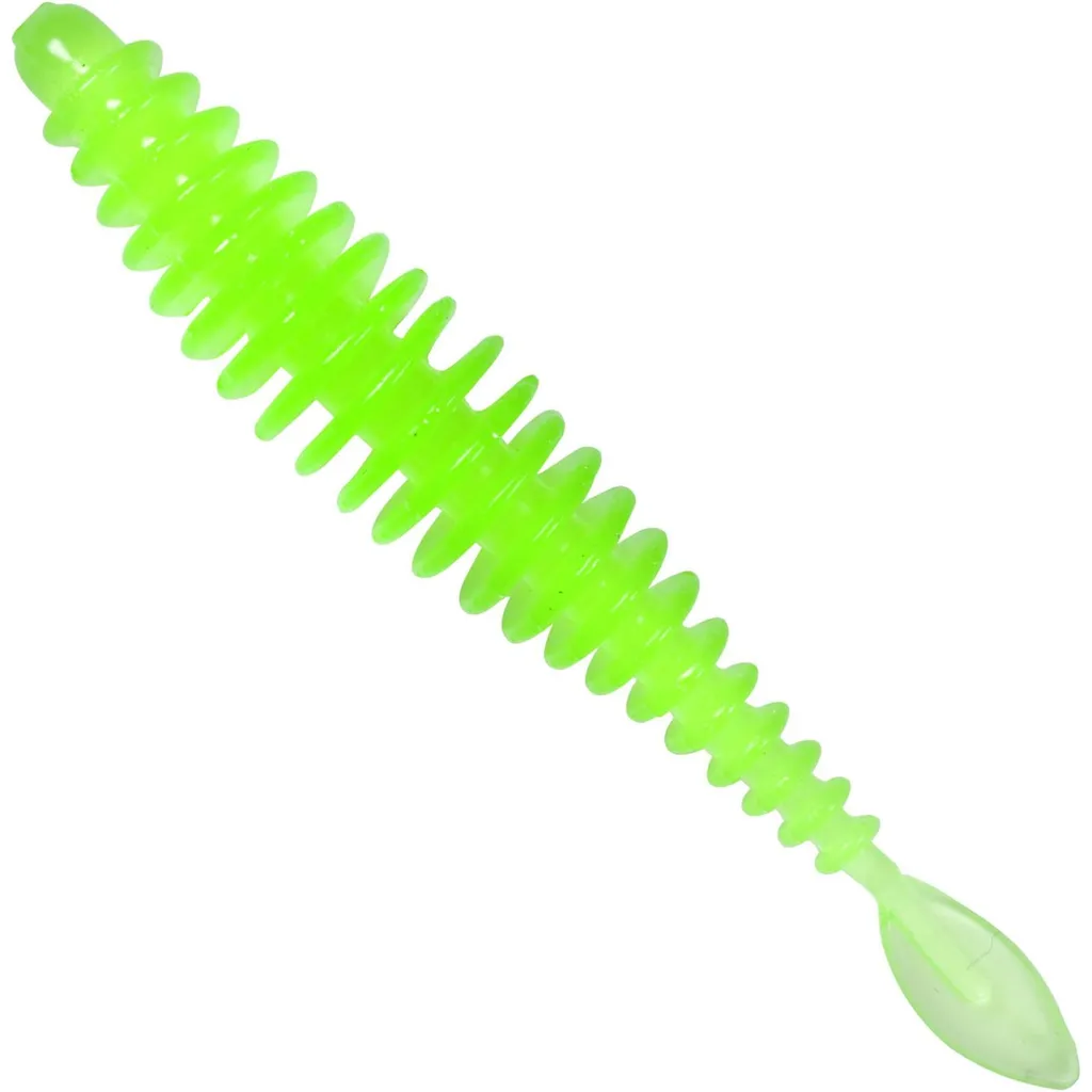Quantum Magic Trout T-Worm P-Tail Gummiköder 6.5cm 1g Neon Grün