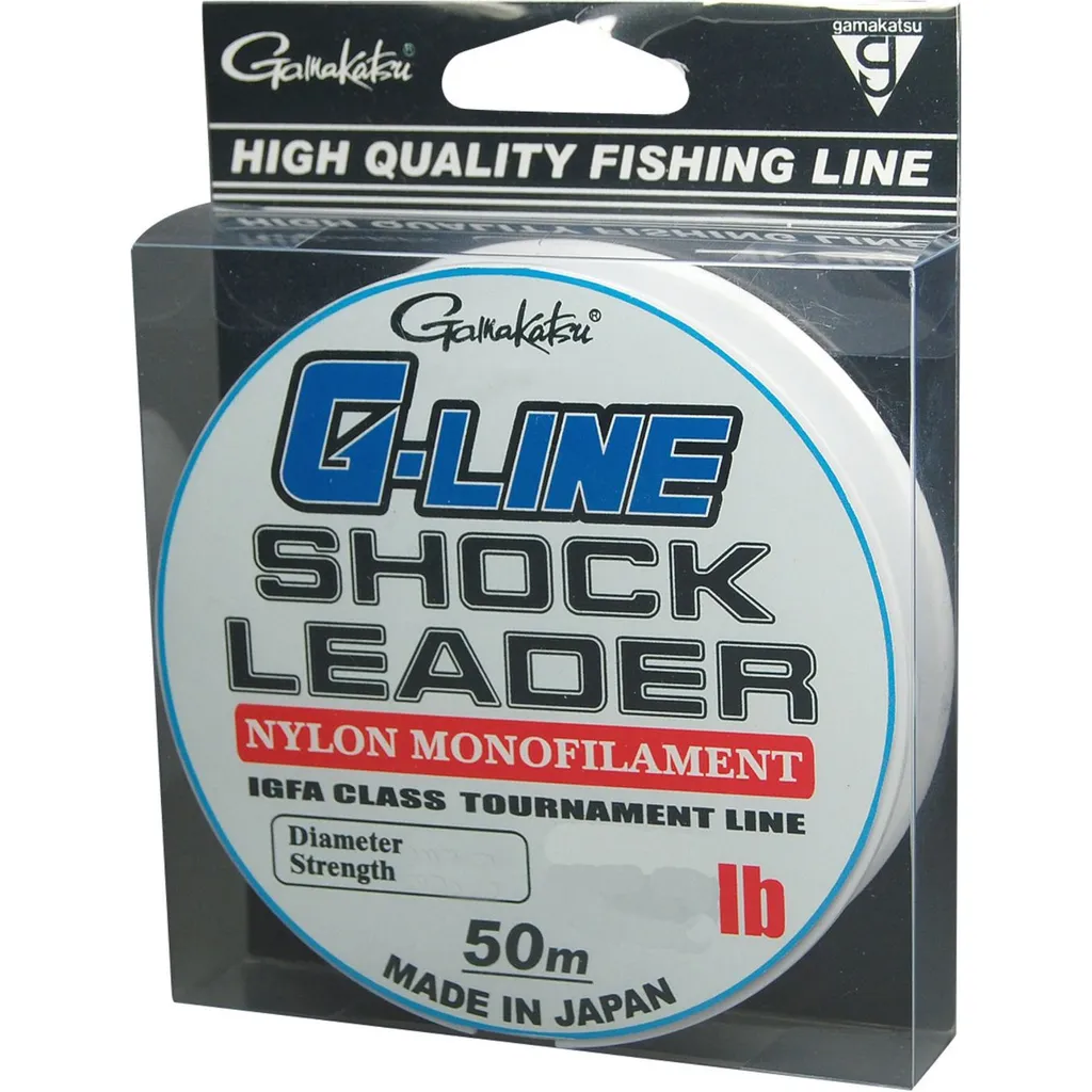 Gamakatsu G-Line Shock Leader Monofile Schnur 0.37mm 10kg 50m