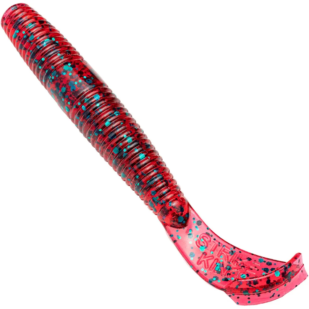 Strike King Rage Ned Cut-R Worm Gummiwürmer Red Bug 7.5cm