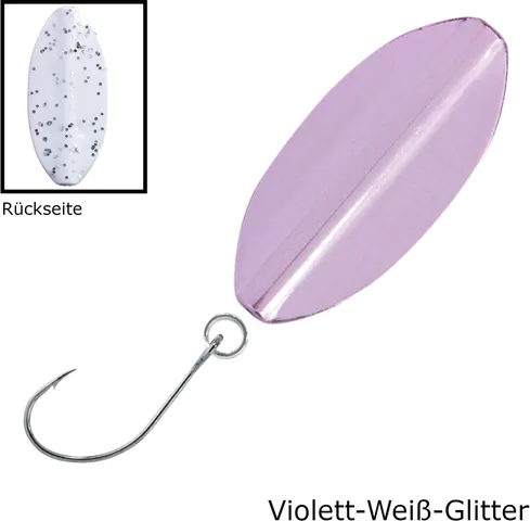 Balzer Metallica Inliner Spoon 3.5cm 3.5g Violett-Weiß-Glitter