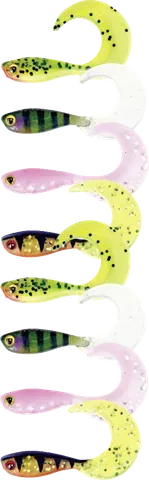 Fox Rage Micro Grub Tail UV Mixed Colour Pack Weiche Köder 4cm Mixed