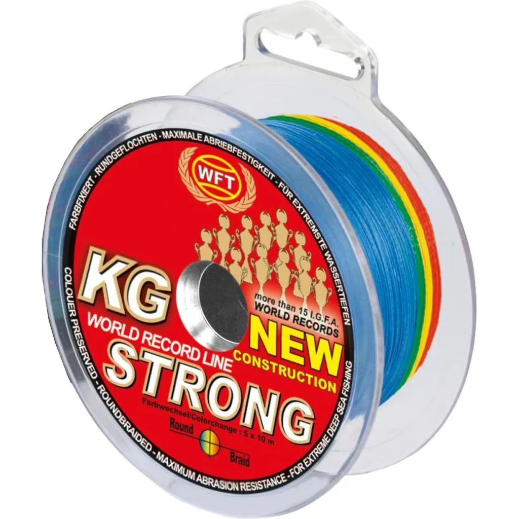 WFT Strong Multicolor Geflochtene Angelschnur 0.64mm 109kg 600m