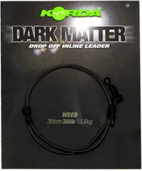 Korda Dark Matter Leader Drop Off Inline 30cm 30lb Weed