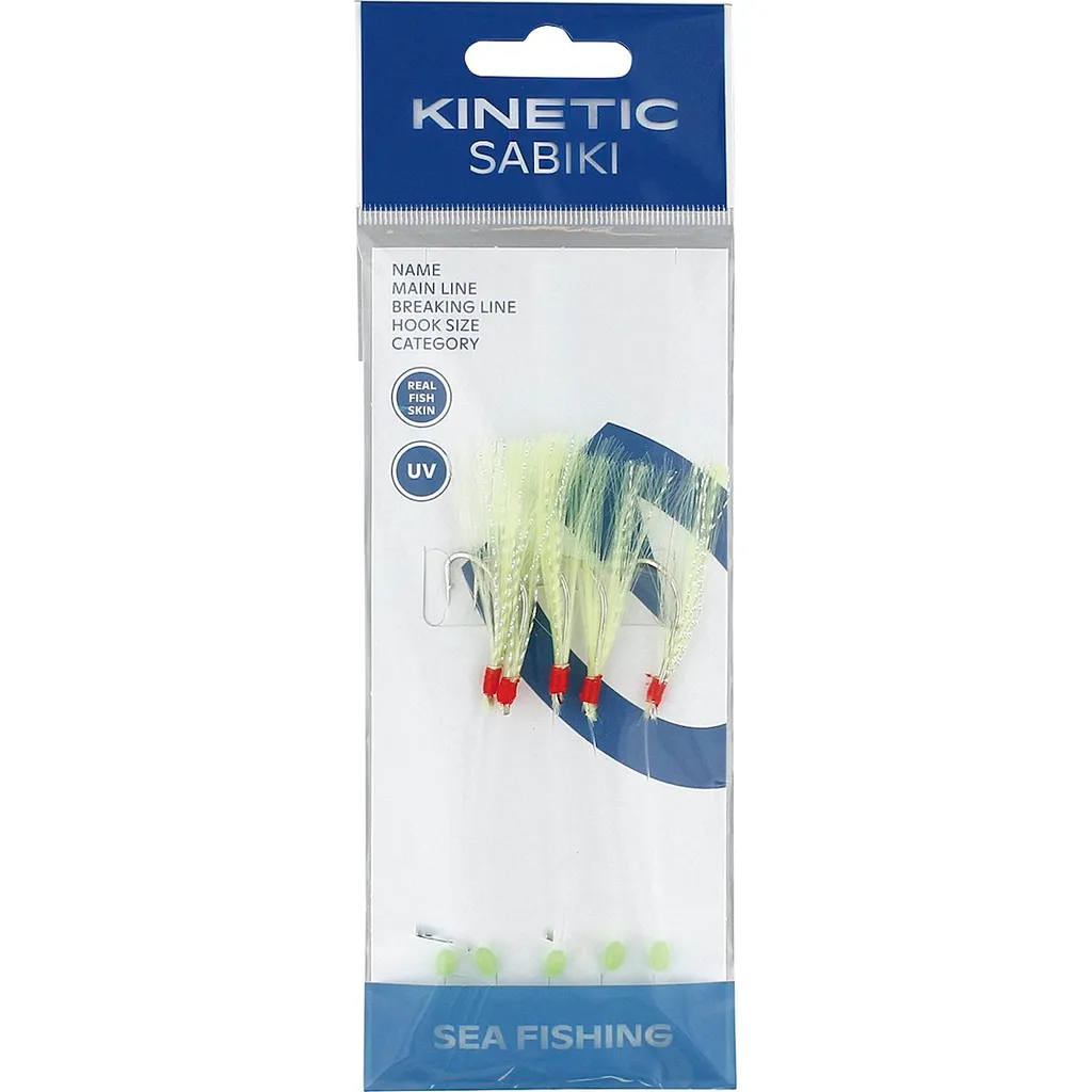 Kinetic Sabiki Nordic Mackerel Fertigvorfach #1/0 130cm Chartreuse Crystal Flash