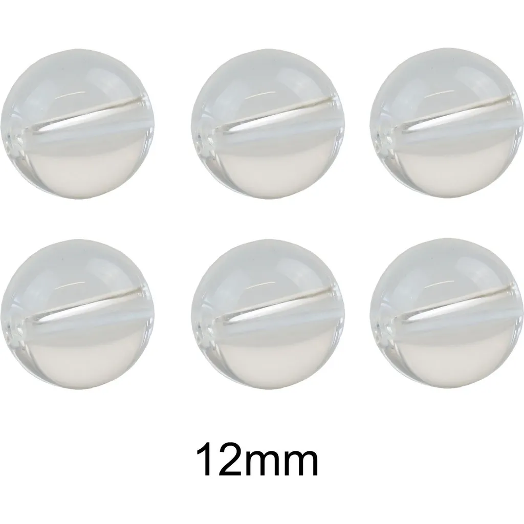 Pilkmaxx Transparente Glasperlen 12mm 6er
