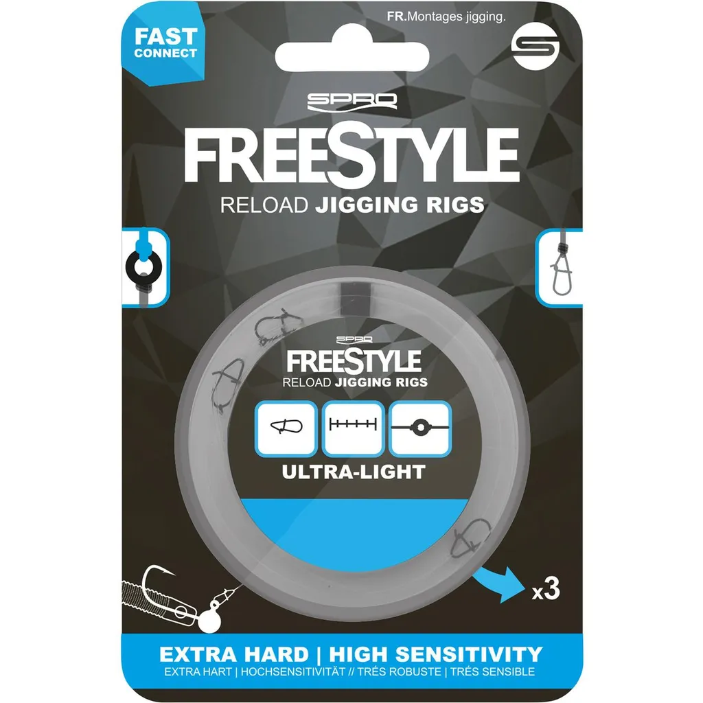 Spro Freestyle Jig Rig Vorfach und Zubehör 68cm 9.5kg 0.22mm