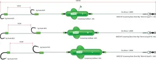 Madcat Screaming Basic River Rig Worms & Squid 105g 160cm 45kg 10/0