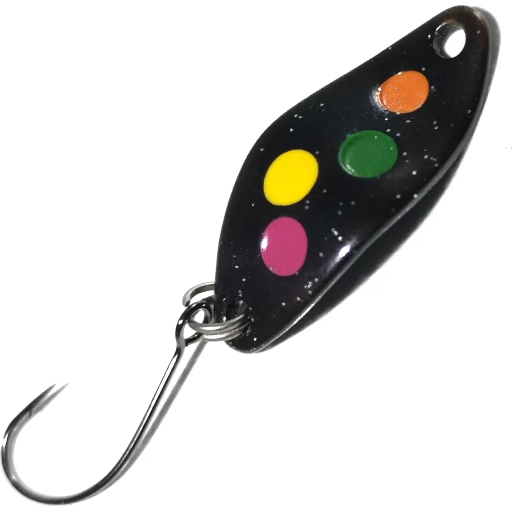 Troutwerk Spoon 1.5g 2.3cm Schwarz Mehrfarbige Punkte