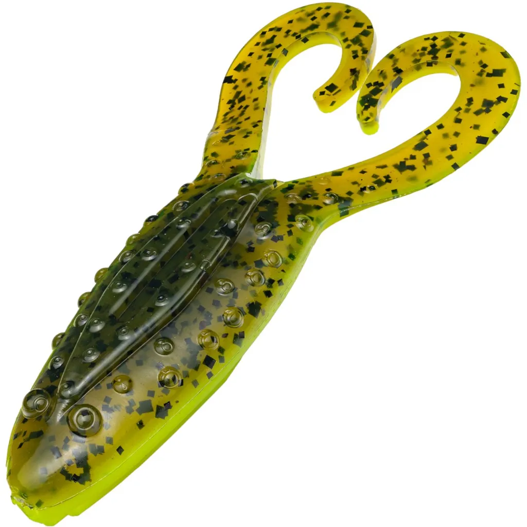 Strike King Gurgle Toad Softbait 9.5cm Green Pumpkin Chartreuse Belly