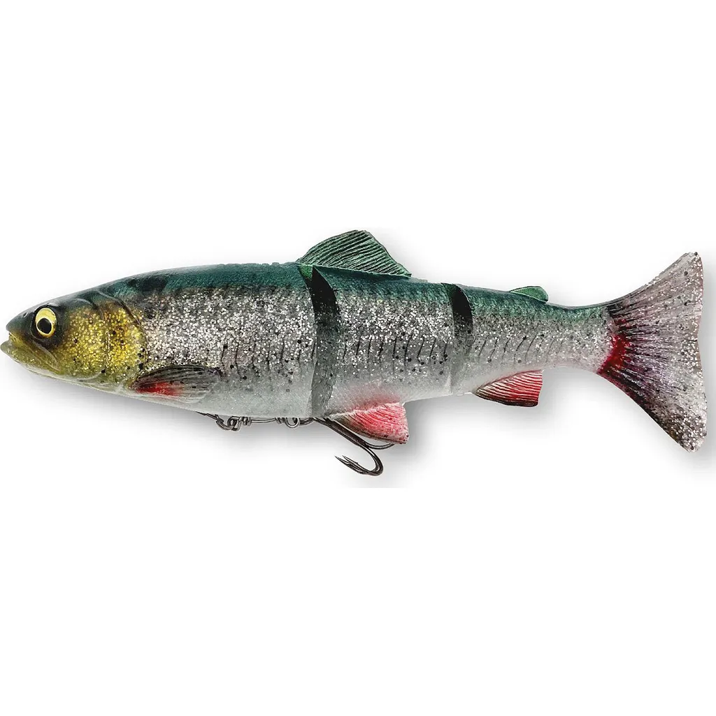 Savage Gear 4D Line Thru Trout Gummifische 25cm 180g Slow Sinking Green Silver