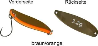 FTM Spoon Hammer Spoon 3.2g Tumbling Braun/Orange