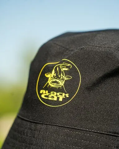 Black Cat Bucket Hat Black/Yellow 100% Polyester
