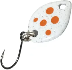 Troutwerk Spoon 1.2cm 0.8g White/Orange Dots