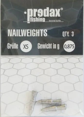 Predax Nail Weight Sinkers 0.875g 3pcs