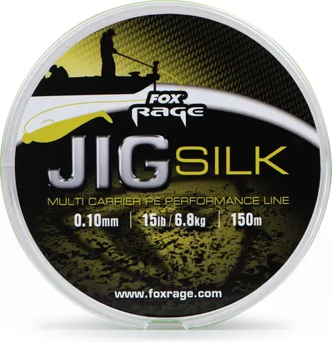 Fox Rage Jig Silk Braided Line 0.1mm 6.8kg 120m Fluro Green