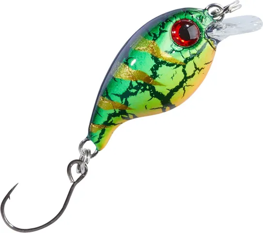 Balzer Trout Attack Crank Wobbler Thunder 3cm 2g Grün-Schwarz-Goldfarben