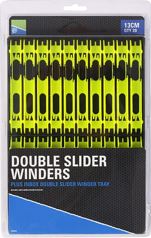 Preston Double Slider Winders 13cm Gelb 20er-Packung