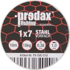 Predax Stahlvorfach 1x7 Steel Leader 0.38mm 10m 18kg Braun