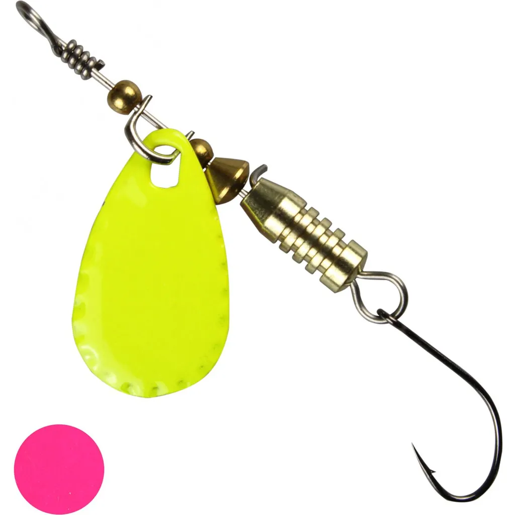 FTM Forellen Blinker Spinner 4g Gelb Pink