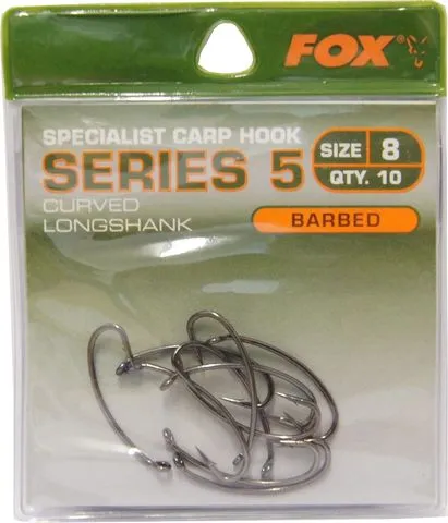 Fox Series 5 Hooks 8 10pcs Boilie Curved
