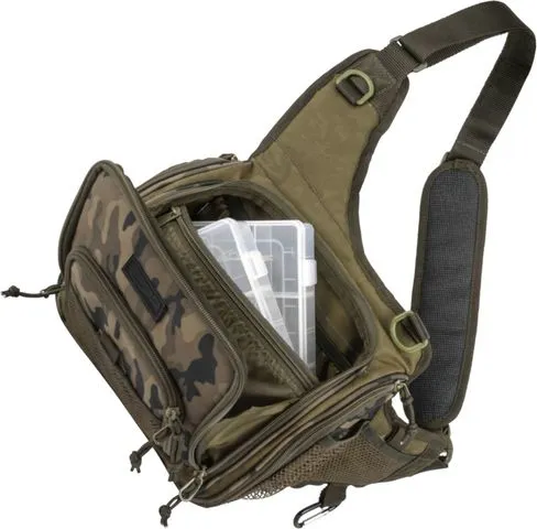 Spro Double Camou Shoulder Bag 27x11x27cm 2 Compartments Artificial Lures 100% Polyester