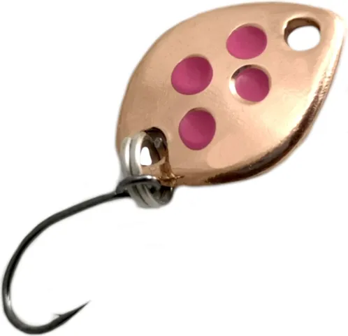 Troutwerk Spoon 1.2cm 0.8g Copper-Coloured/Pink Dots