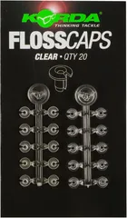 Korda Floss Caps Rig Accessories Clear 20pc