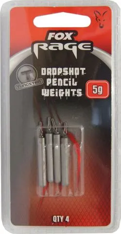 Fox Rage Drop Shot Tungsten Weight Sinker 5g 4pcs